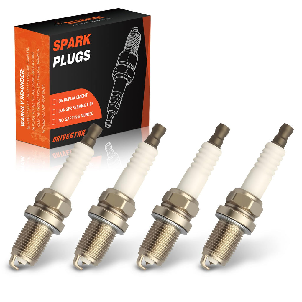 DRIVESTAR 6418 Spark Plugs Set of 4 Compatible with 2004-2005 Buick Rainier