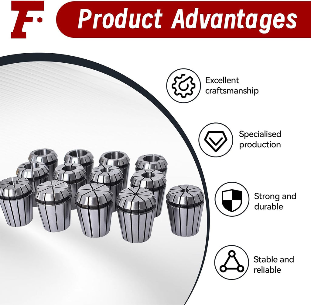 findmall ER32 Collets Set 13PCS 1/16"-13/16"