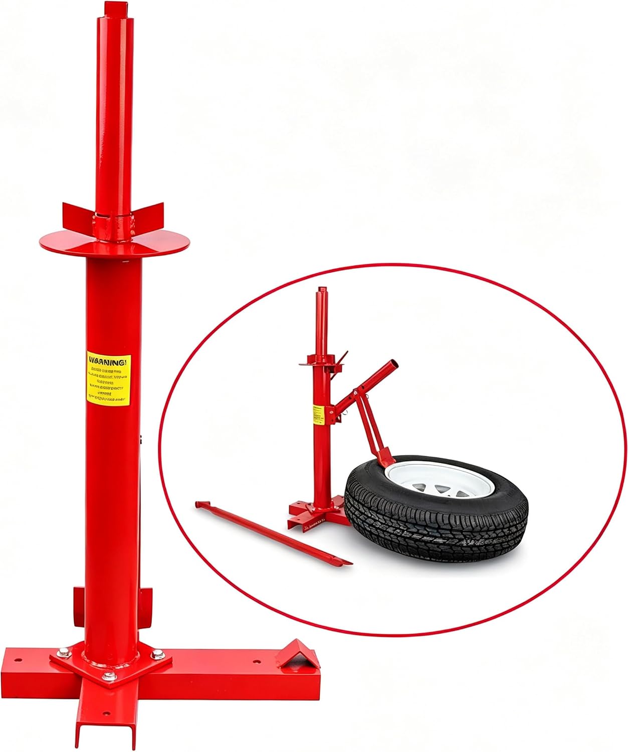 4" to 21" Manual Tire Changer Portable Hand Bead Breaker Mounting Tool Manual Steel Tire Changing Tool for Home