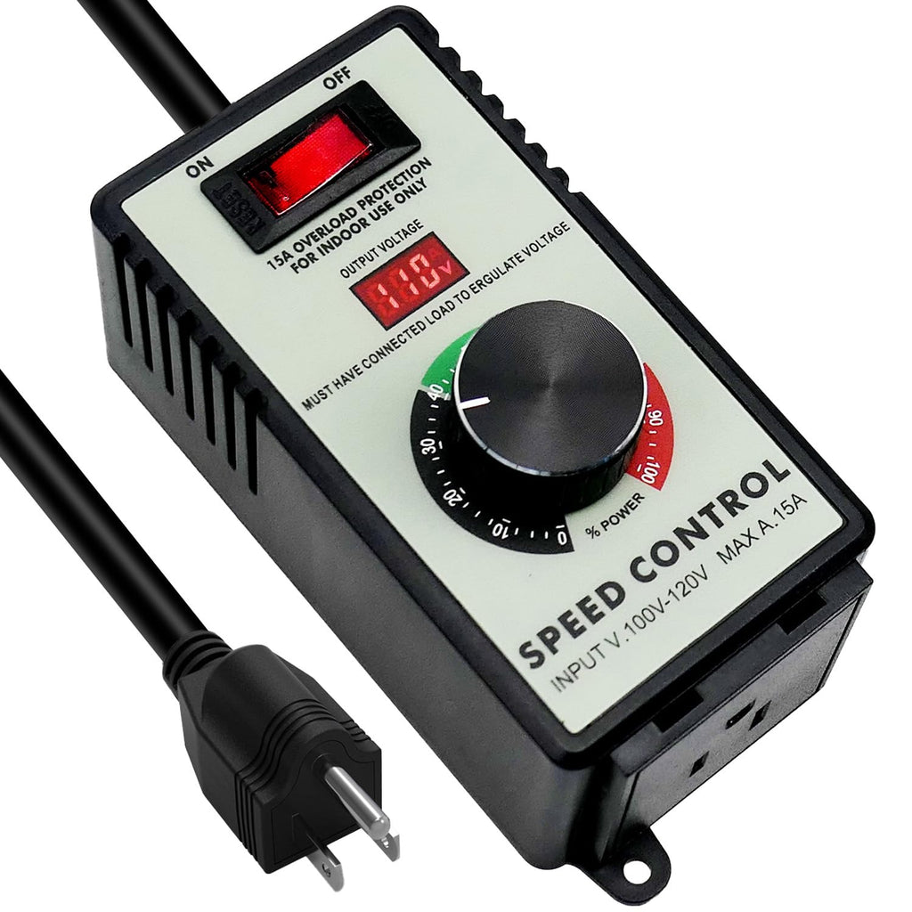 AC Motor Speed Controller 120V Variable Voltage Regulator with LED Display