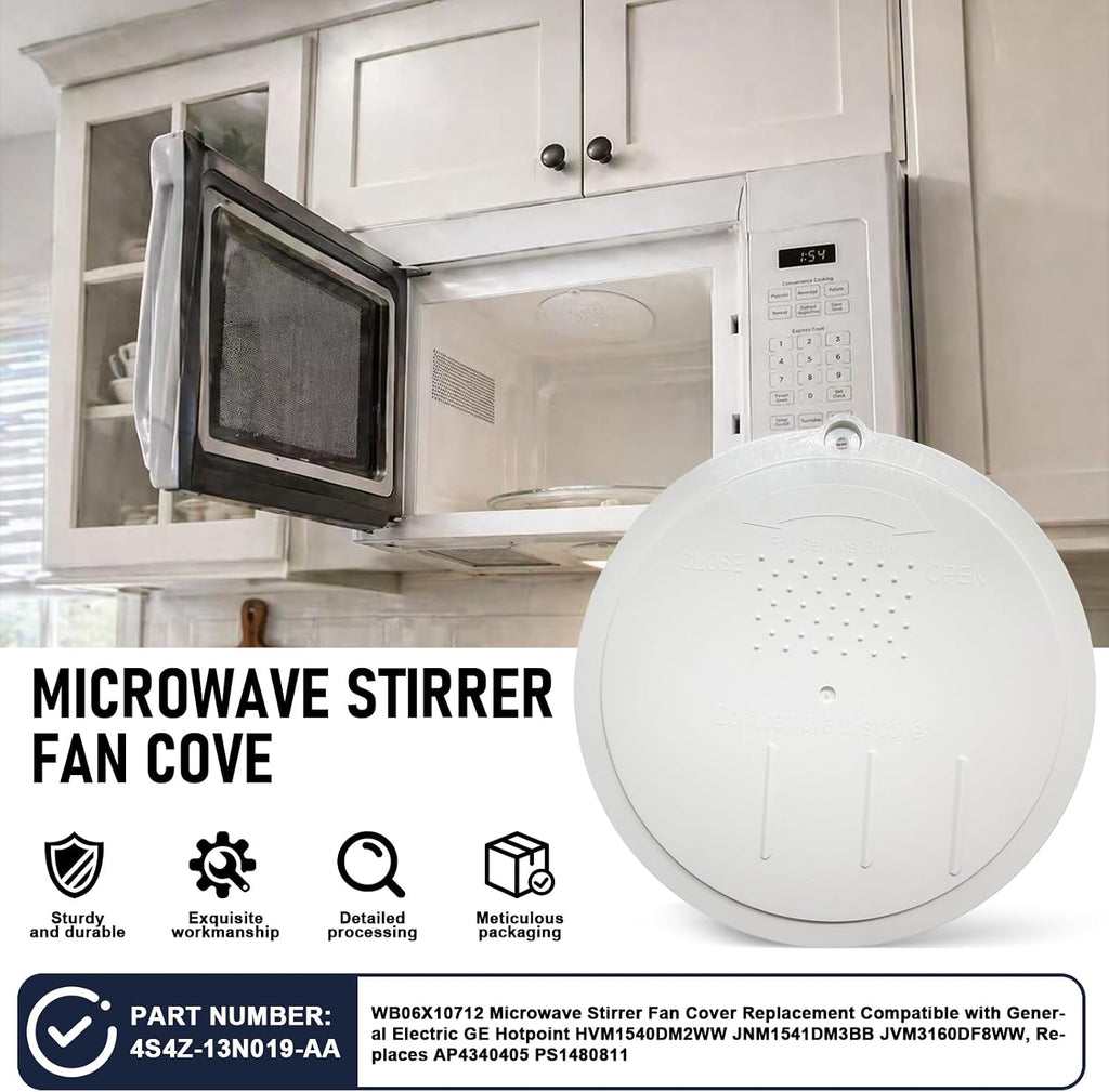 WB06X10712 Microwave Stirrer Fan Cover Replacement for GE Hotpoint Replace AP4340405 PS1480811 Compatible with HVM1540DM2WW JNM1541DM3BB JVM3160DF8WW