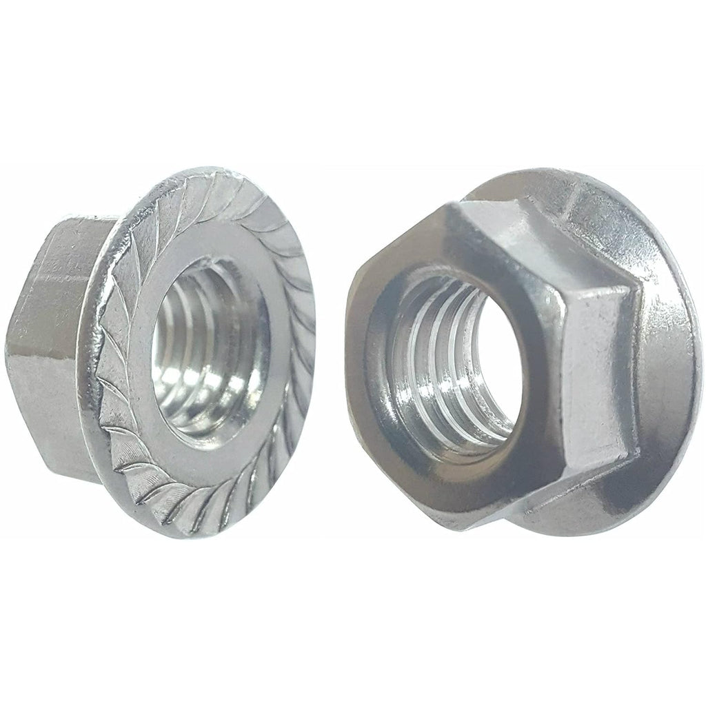 BCP Fasteners 10-32 Zinc-Plated Serrated Flange Hex Lock Nuts, 50 Pack