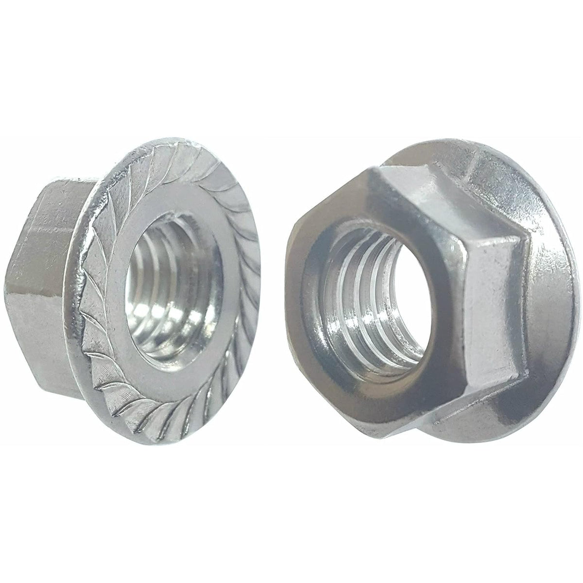 BCP Fasteners 8-32 Zinc-Plated Serrated Flange Hex Lock Nuts, 50 Pack