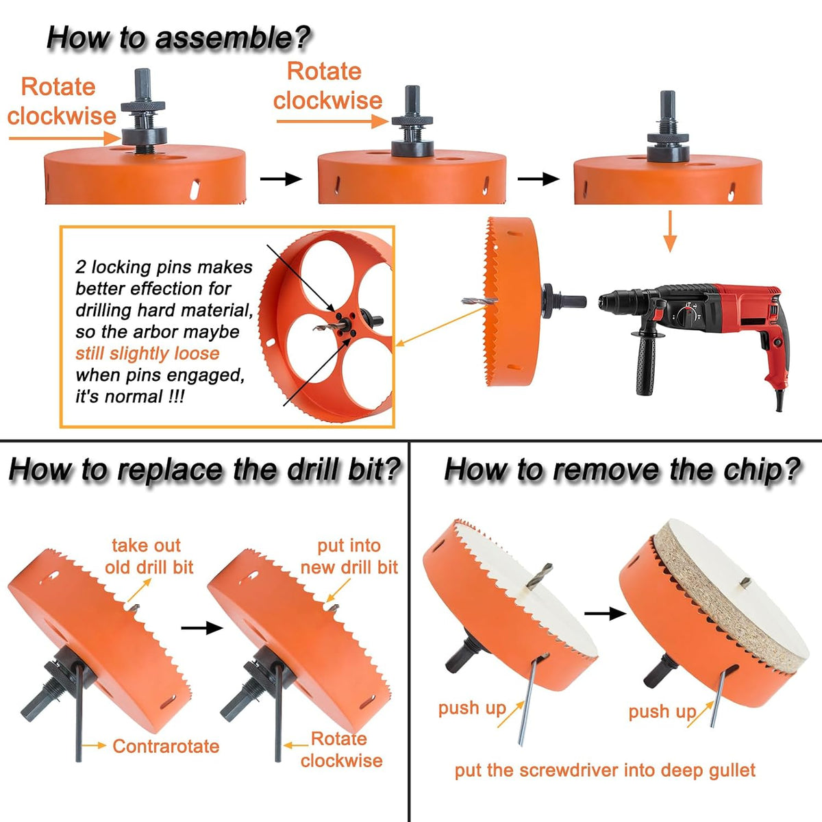 6.25" Hole Saw for Recessed Lights, with Dust Bowl Catcher