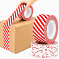218 Yard Christmas Packing Tape, Candy Cane, 2 Roll