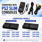 WirelessFinest Power Supply & AV Cable for PlayStation 2 PS2 Slim