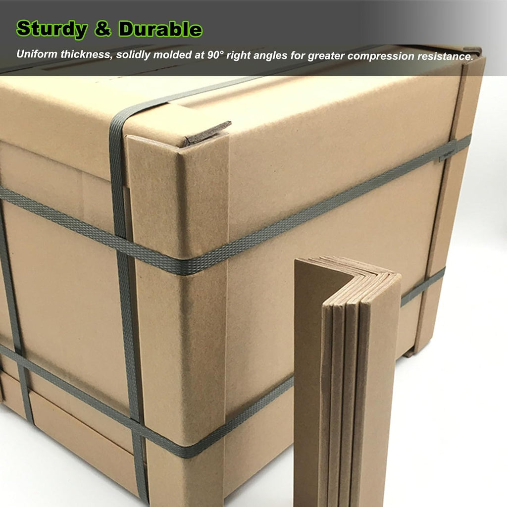 Pack Sustainable Board Edge Protector - Reinforced Pallet Protection Corners for Stabilizing Shipments, Prevents