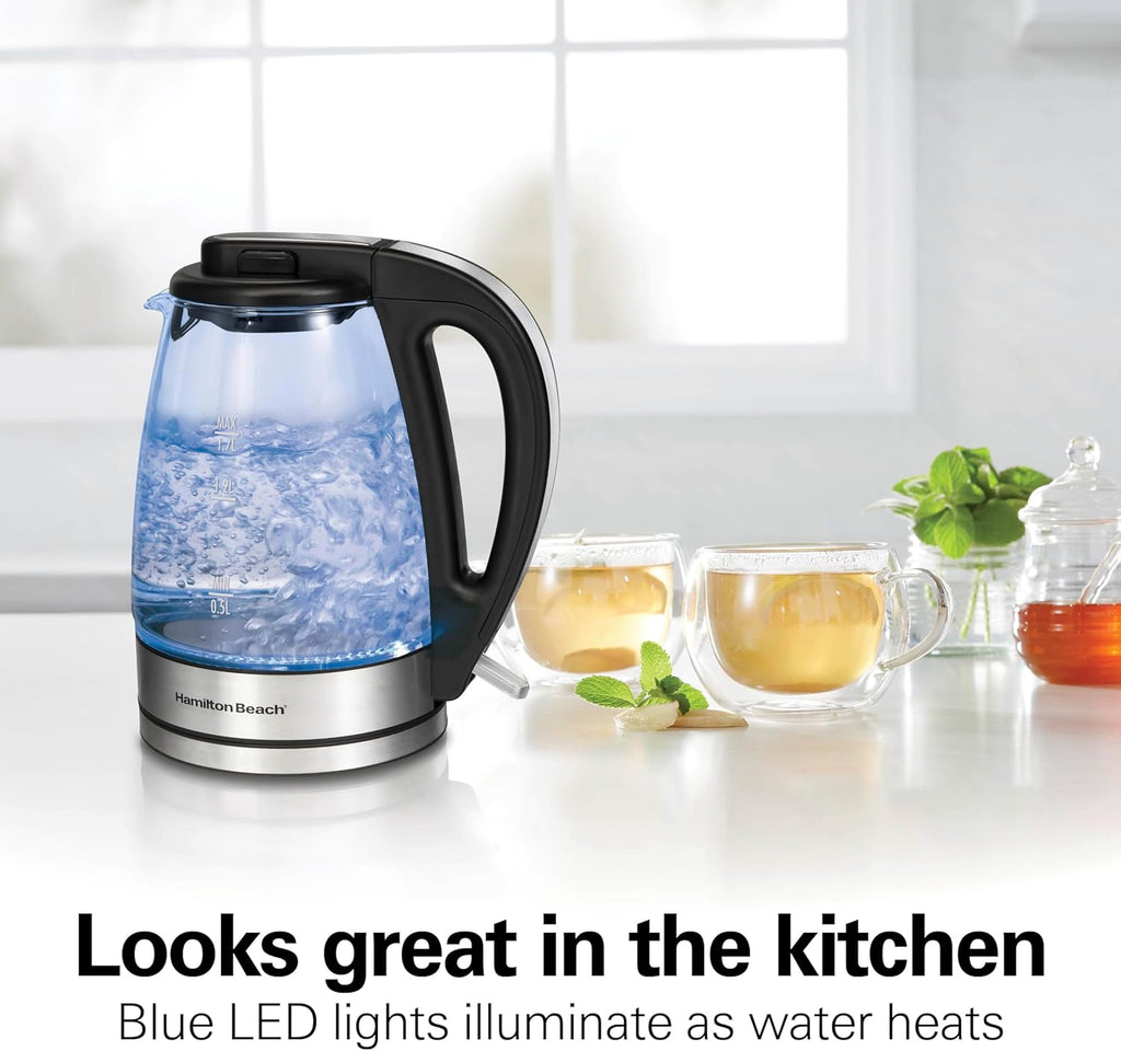 1.7 Liter Electric Tea Kettle, Water Boiler & Heater | Fast Boiling 1500 Watts | BPA Free | Cordless Serving |