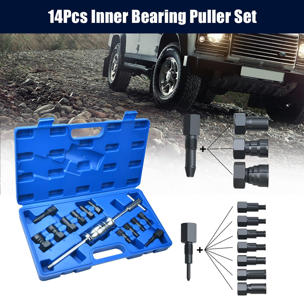13pcs Blind Hole Collet Bearing Puller Set, Internal Bearing Extractor Puller Kit Slide Hammer Bearing Puller Set