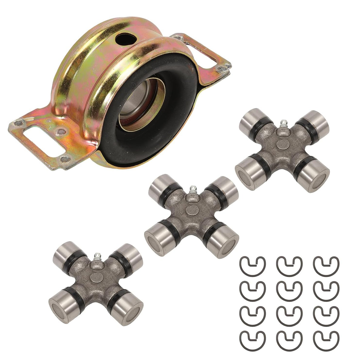 Drive Shaft Center Support Bearing Assembly 372300K040 U-Joints Kit 5-213X for Tacoma 2005-2011, T-100 1993-1998, Tundra 2000-2021 2WD 4WD, 3723034040, 3723035120, 37230-35130, 5-1203X