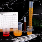 23Pcs Graduated Cylinders Beakers Set 6 Clear Plastic Graduated Cylinders