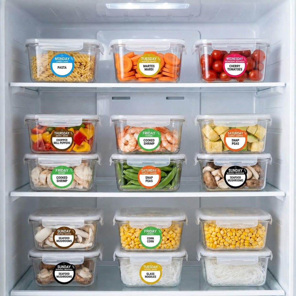 14 Roll 7000 Pcs Day of The Week Labels Food Labels Monday Through Sunday Management Inventory Stickers Removable