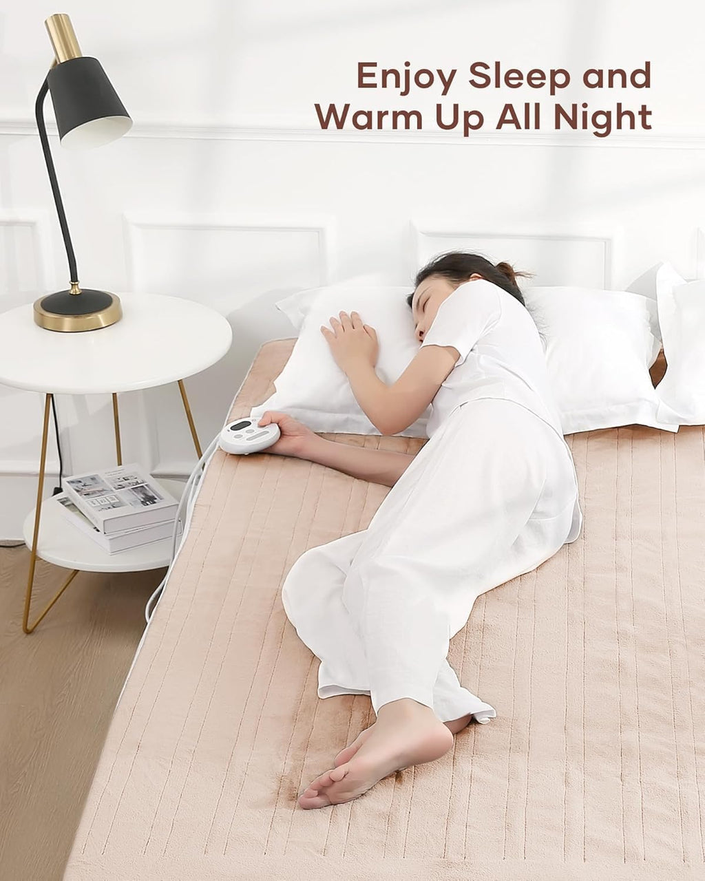 Heated Mattress Pad Twin Size Comfort Coral Fleece 10 Heating Levels & 10H Auto Shut Off, Electric Bed Warmer Pad