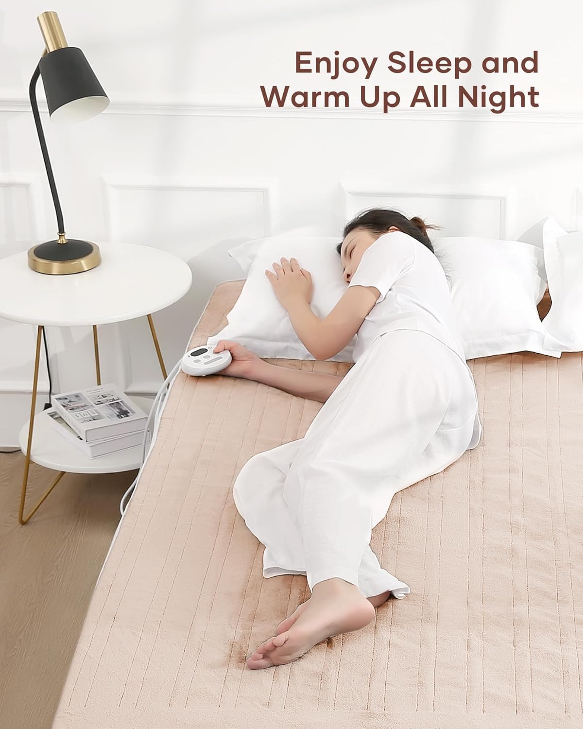 Heated Mattress Pad Twin Size Comfort Coral Fleece 10 Heating Levels & 10H Auto Shut Off, Electric Bed Warmer Pad