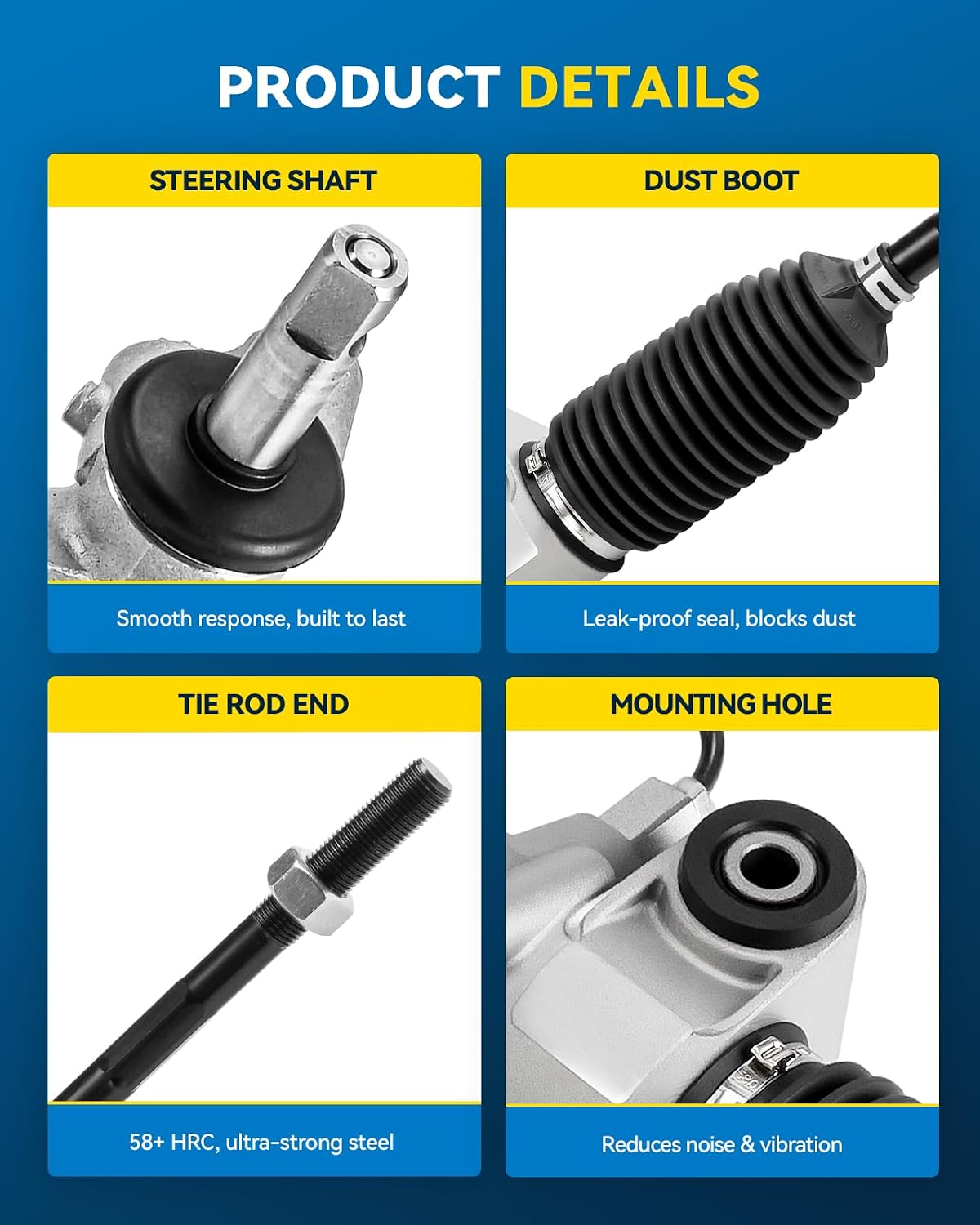 PHILTOP Power Steering Rack and Pinion Compatible with Dodge, Chrysler