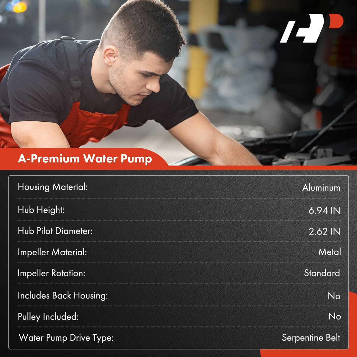 A-Premium Engine Water Pump Compatible with Chevrolet, GMC, Pontia, Olds