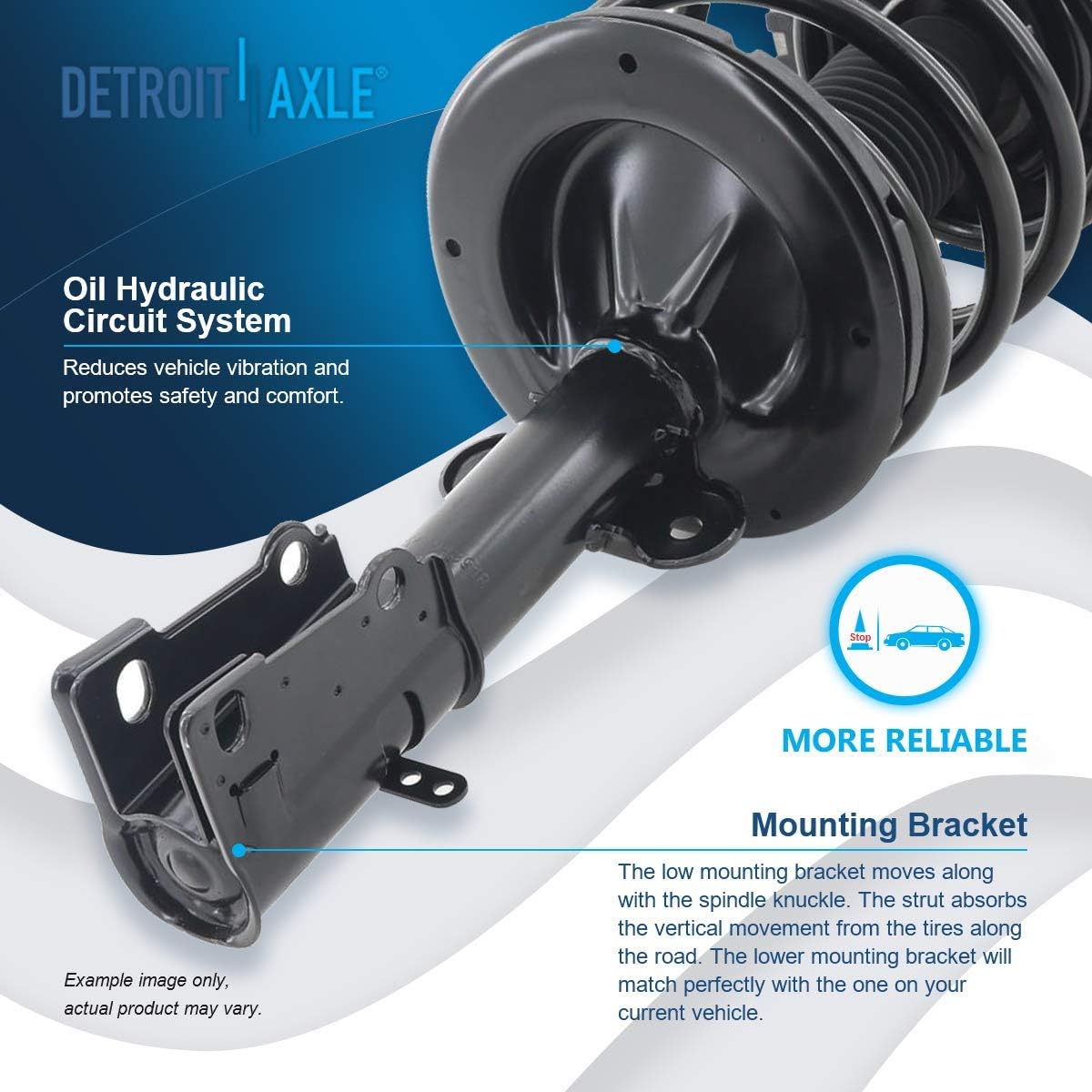 Detroit Axle - 2 Front Struts for 2001-2007 Dodge Grand Caravan