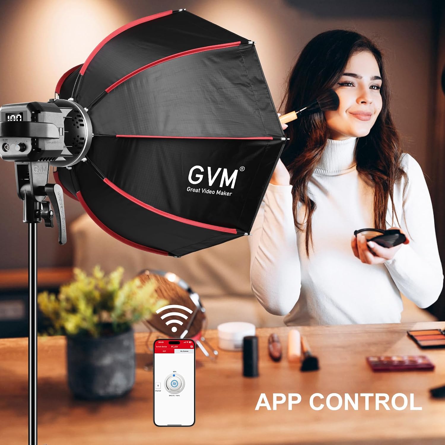 GVM 80W Video Light, Studio Lights for Photography, Softbox Lighting Kit with Bowens Mount, CRI97+ 5600K Colour