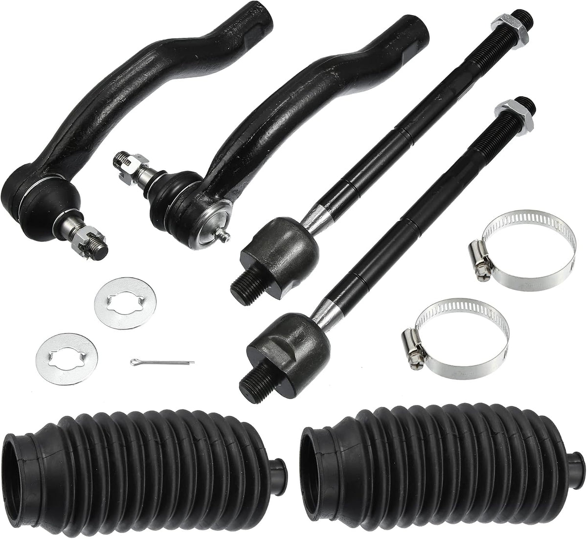 X AUTOHAUX 6pcs Front Inner Outer Tie Rod End Links Suspension Steering Tie Rod End Kit for Toyota RAV4 2006-2018 EV800328 ES800054 ES800053