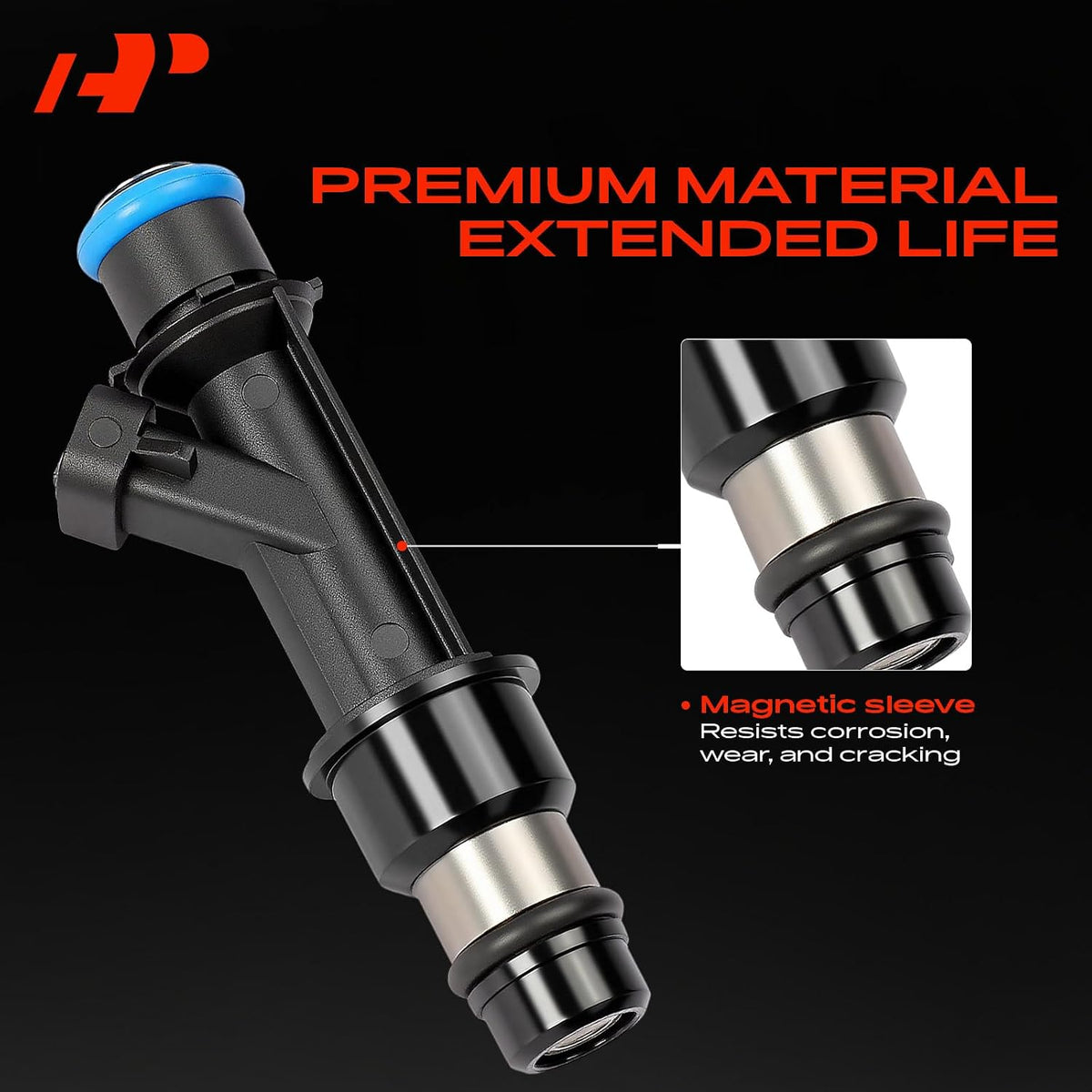 A-Premium 6 Pcs Fuel Injectors Compatible with Chevrolet, GMC, Buick, Saab