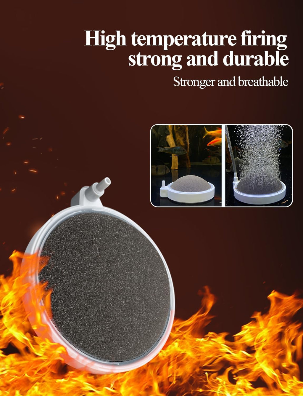 Nano Air Stone for Aquarium, Quiet Fine Bubble Diffuser