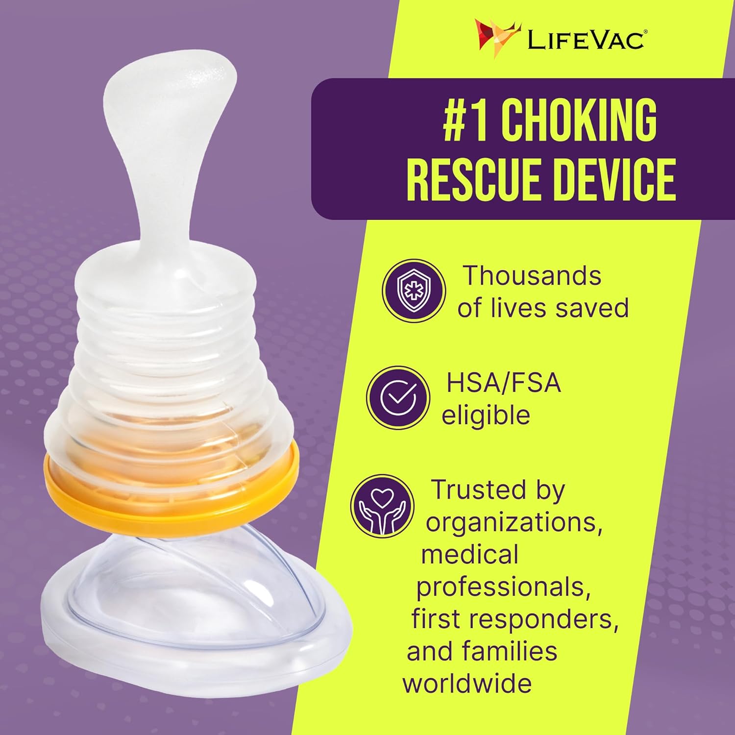 Yellow Travel Kit - Portable Suction Rescue Device, First Aid Kit for Kids and Adults, Portable Airway Suction Device