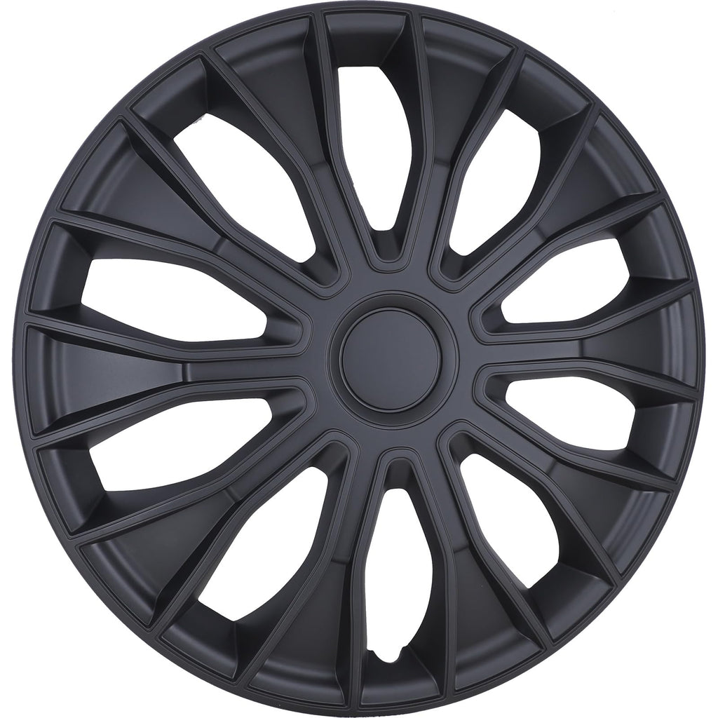 4-Pack 14 Inch Wheel Rim Cover Hubcaps, R14 Hub Caps, Matte Black