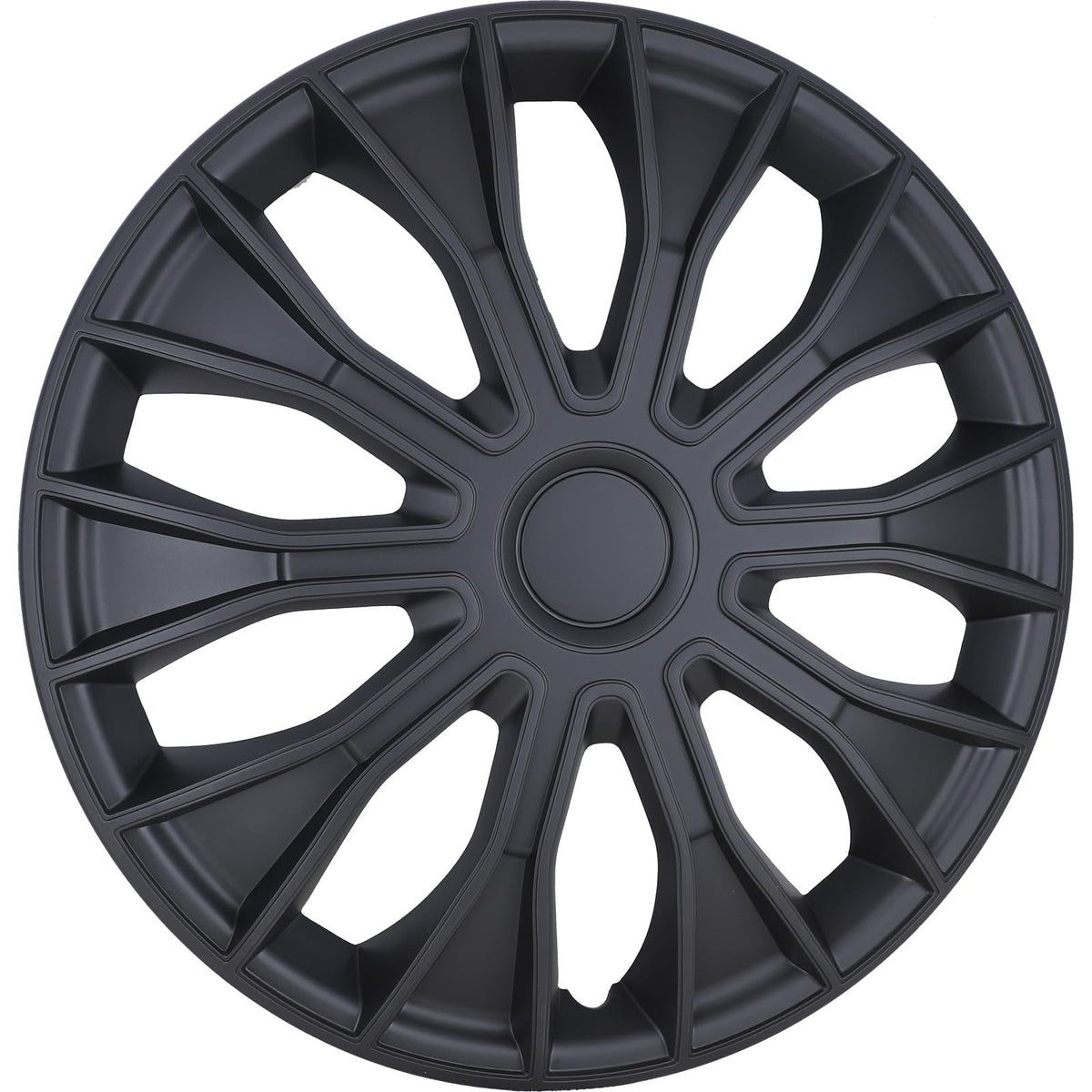 4-Pack 14 Inch Wheel Rim Cover Hubcaps, R14 Hub Caps, Matte Black