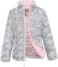 Girls' Reversible Water-Resistant Sherpa Fleece Puffer Jacket | Teddy|Winter Coat|Thermal Heat