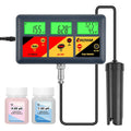 UIUZMAR pH EC Meter for Hydroponics 7 in 1 pH EC PPM CF ORP Temp Humidity