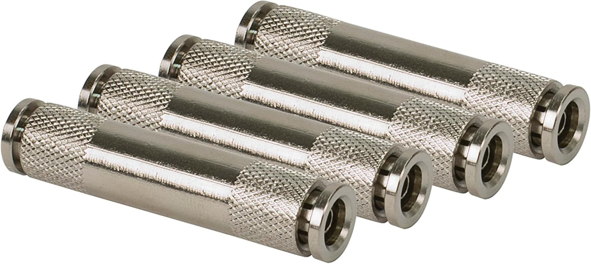 VIAIR DOT Straight Union Push to Connect Air Fittings, 1/4" to 1/4", 4 Pack, P/N 11404