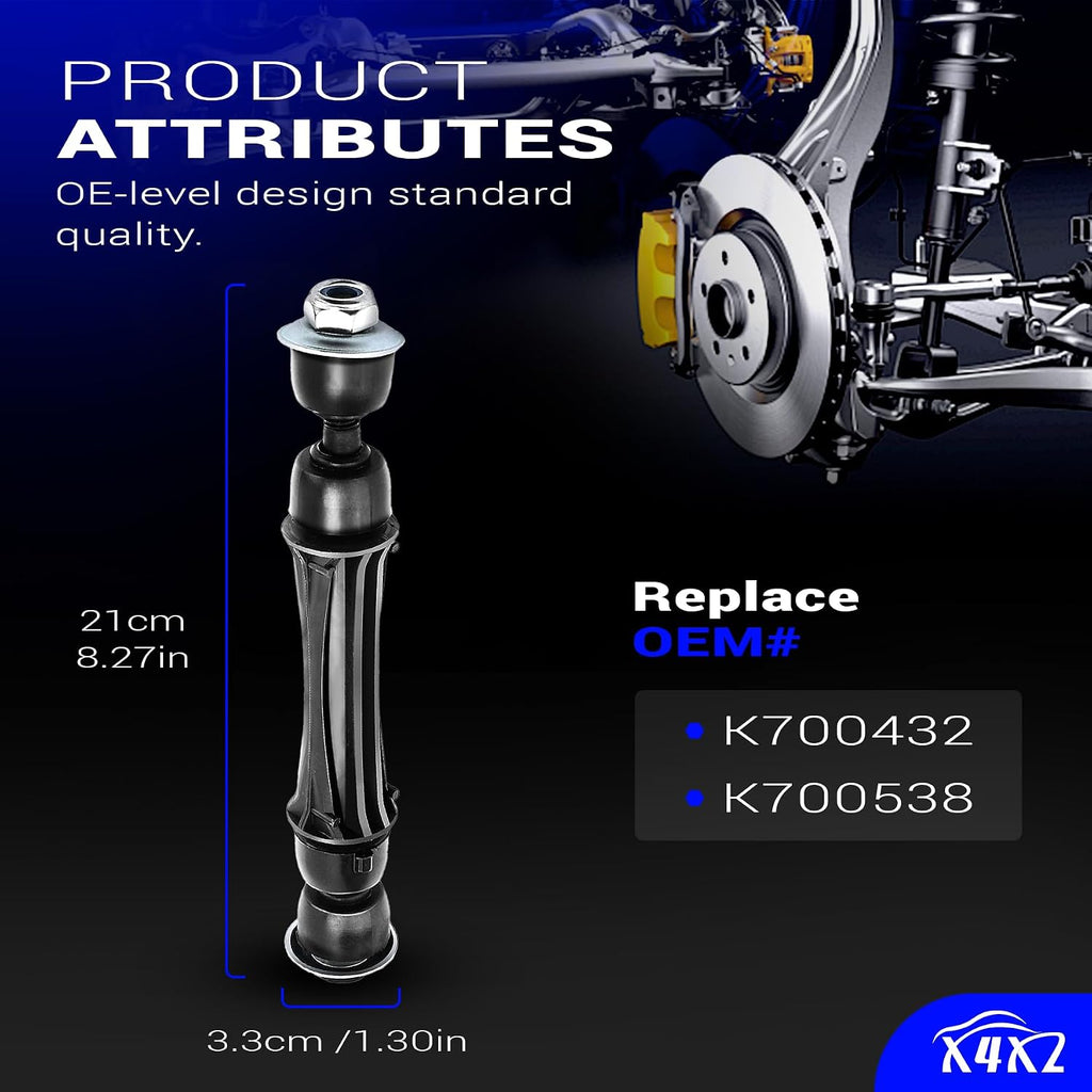 X4XZ K700432 Front Stabilizer Sway Bar End Links OE# K700538 for Chevrolet