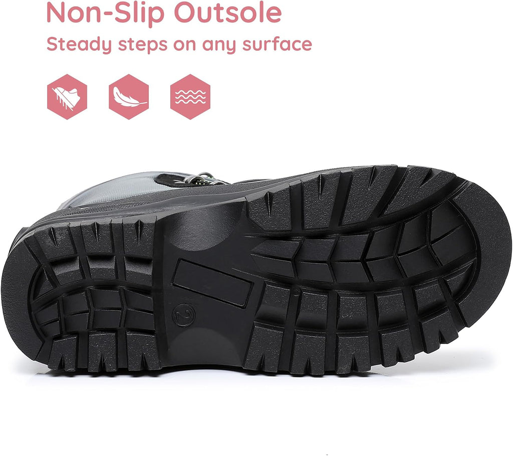 Kids Boys Girls Winter Snow Boots Waterproof Outdoor Snow Boots | Little Kid/Big Kid,Thick Warm Lining,Non-Slip