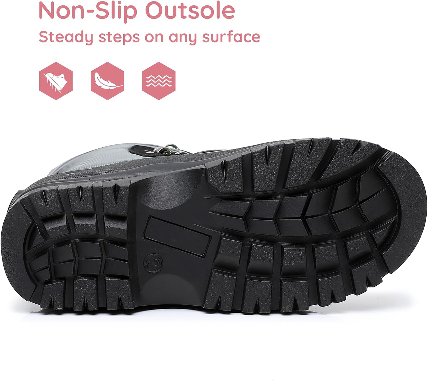 Kids Boys Girls Winter Snow Boots Waterproof Outdoor Snow Boots | Little Kid/Big Kid,Thick Warm Lining,Non-Slip