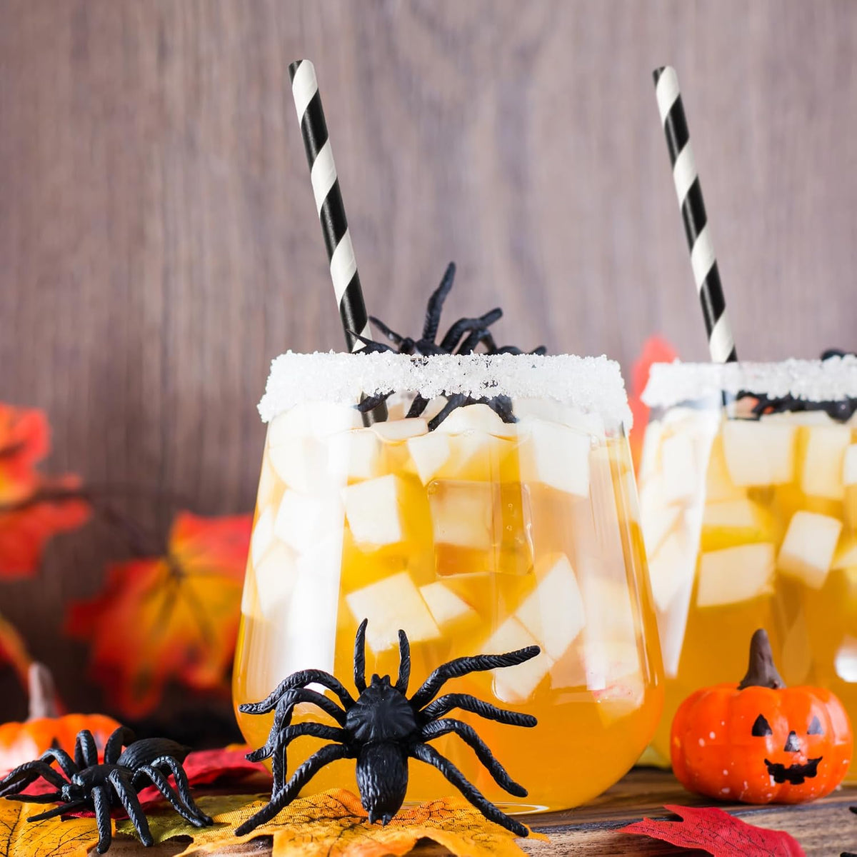 [100 Pack] Black Paper Straws