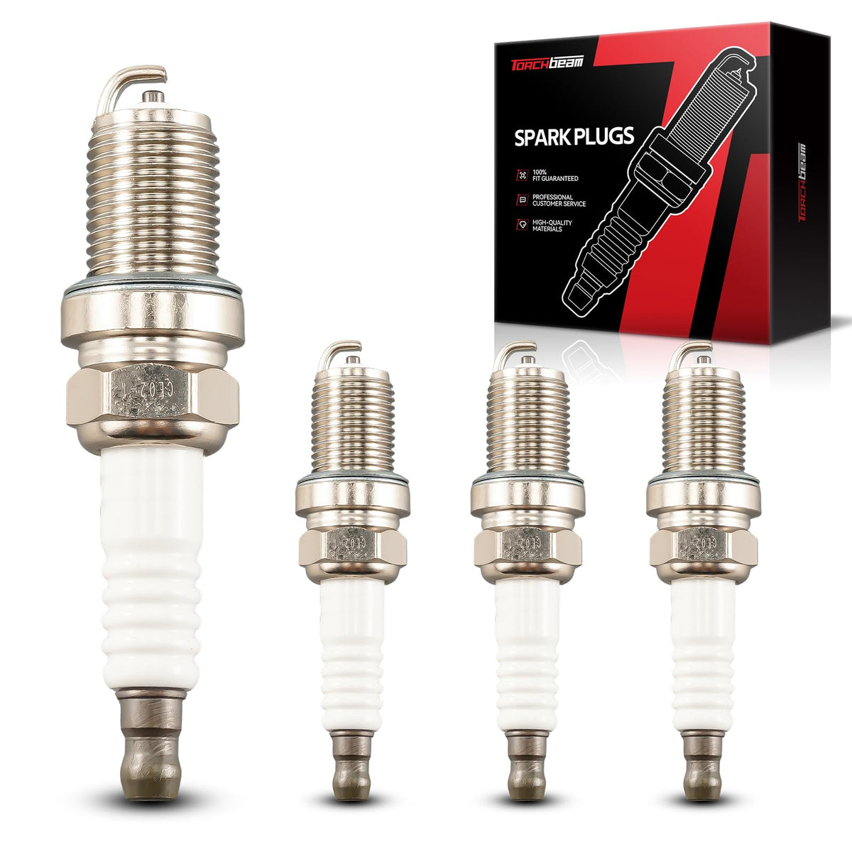 Torchbeam 4-Pack Nickel Spark Plugs Fit for Corolla Forester Matrix Impreza