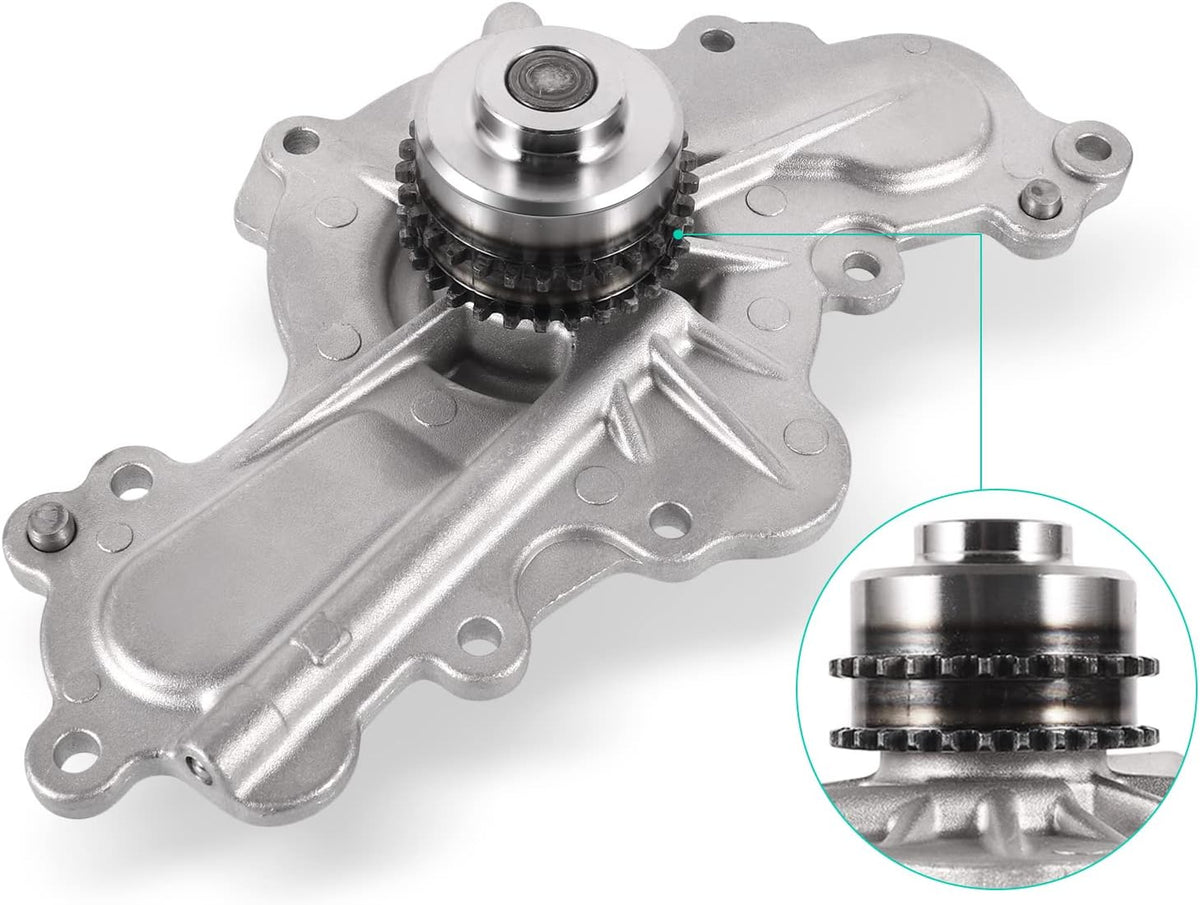 AULINK AT4E8501CA Water Pump W/Double-Row Sprocket) 3.5L 3.7L For Ford Edge