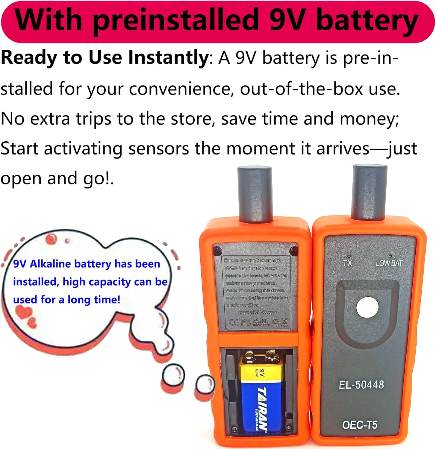 Chevy TPMS Relearn Tool with Battery GM TPMS Relearn Tool Chevy TPMS Reset Tool TPMS Programming Tool for GM