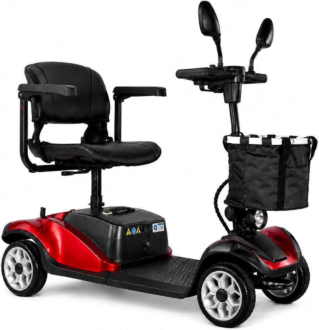 4 Wheel Mobility Scooter for Seniors & Adults with Removable Battery