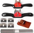 Spokeshave Set, 6pcs Metal Blades, Portable Plane & 4-Way Wood Rasp File | Adjustable Spokeshave Set Perfect For Wood