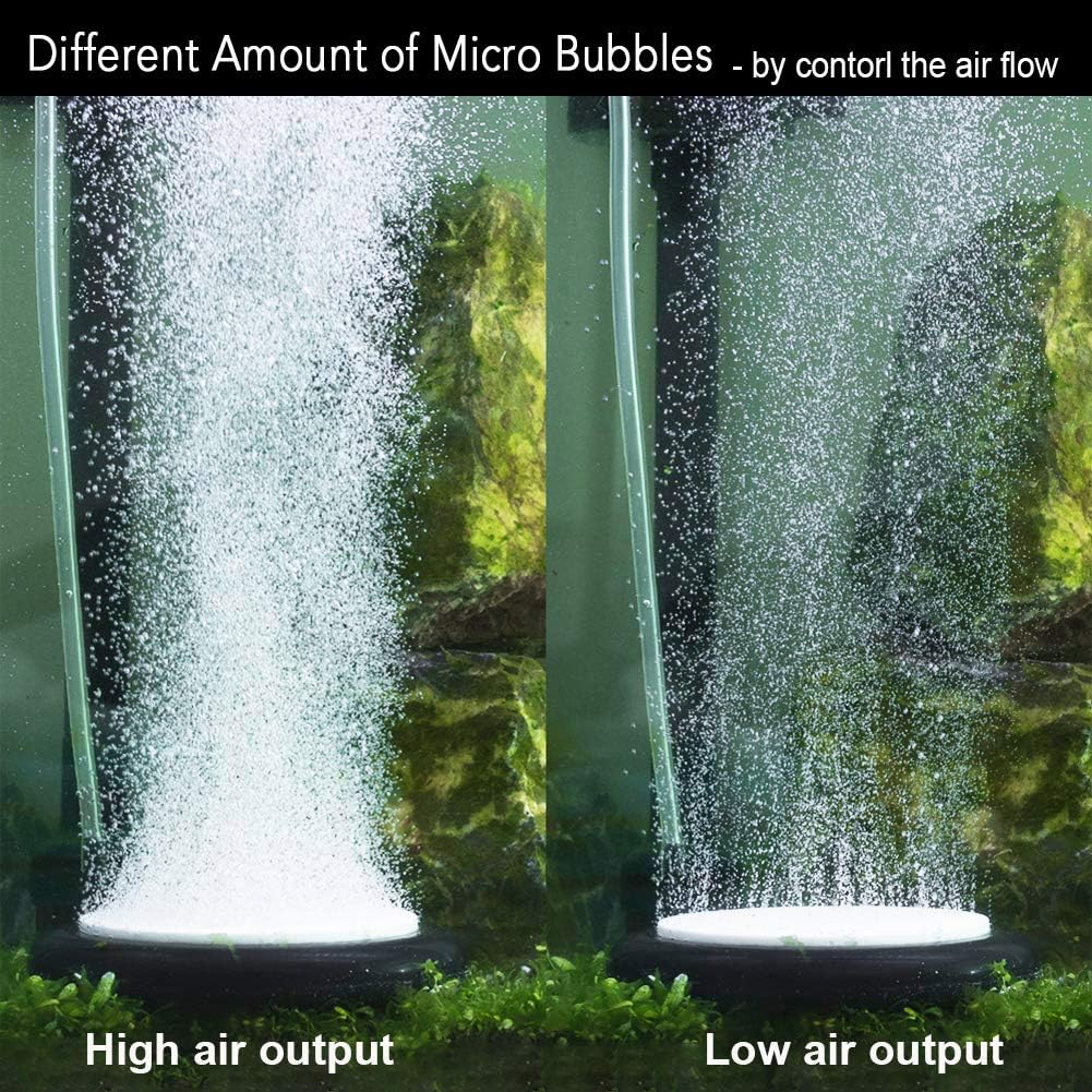 Aquarium Air Stone, Bubble Stone Fish Tank Oxygen Ultra Silent Deep Dissolving Oxygen Diffuser Kit for Aquarium Fish