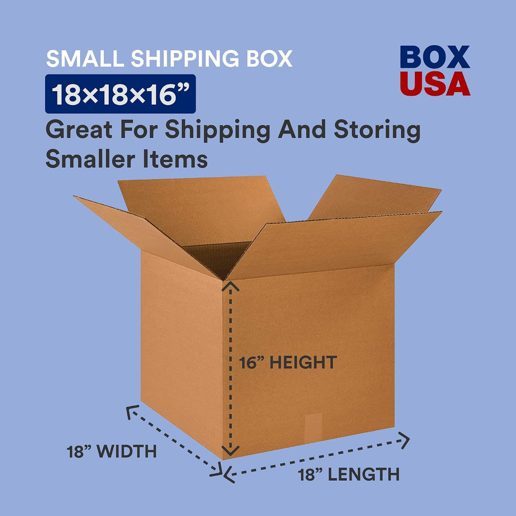Moving Boxes Medium, 18"L x 18"W x 16"H 20-Pack | Corrugated Cardboard Box for Packing, Shipping and Storage18x18x16