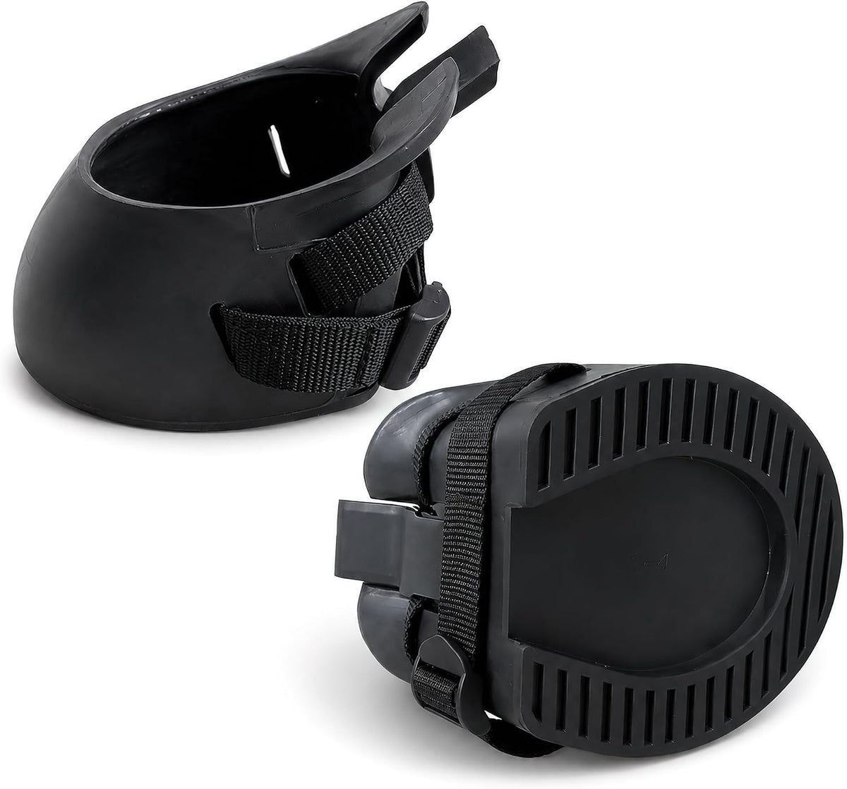Horse Hoof Boots, 2 Pack Rubber Hoof Protectors for Riding (L)