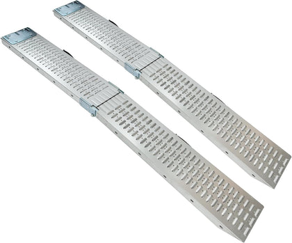 73'' x 9''Loading Ramp Set Pack of 2 Folding Ramp Folding Galvanized Steel 880 lbs Max Folding Ramp for