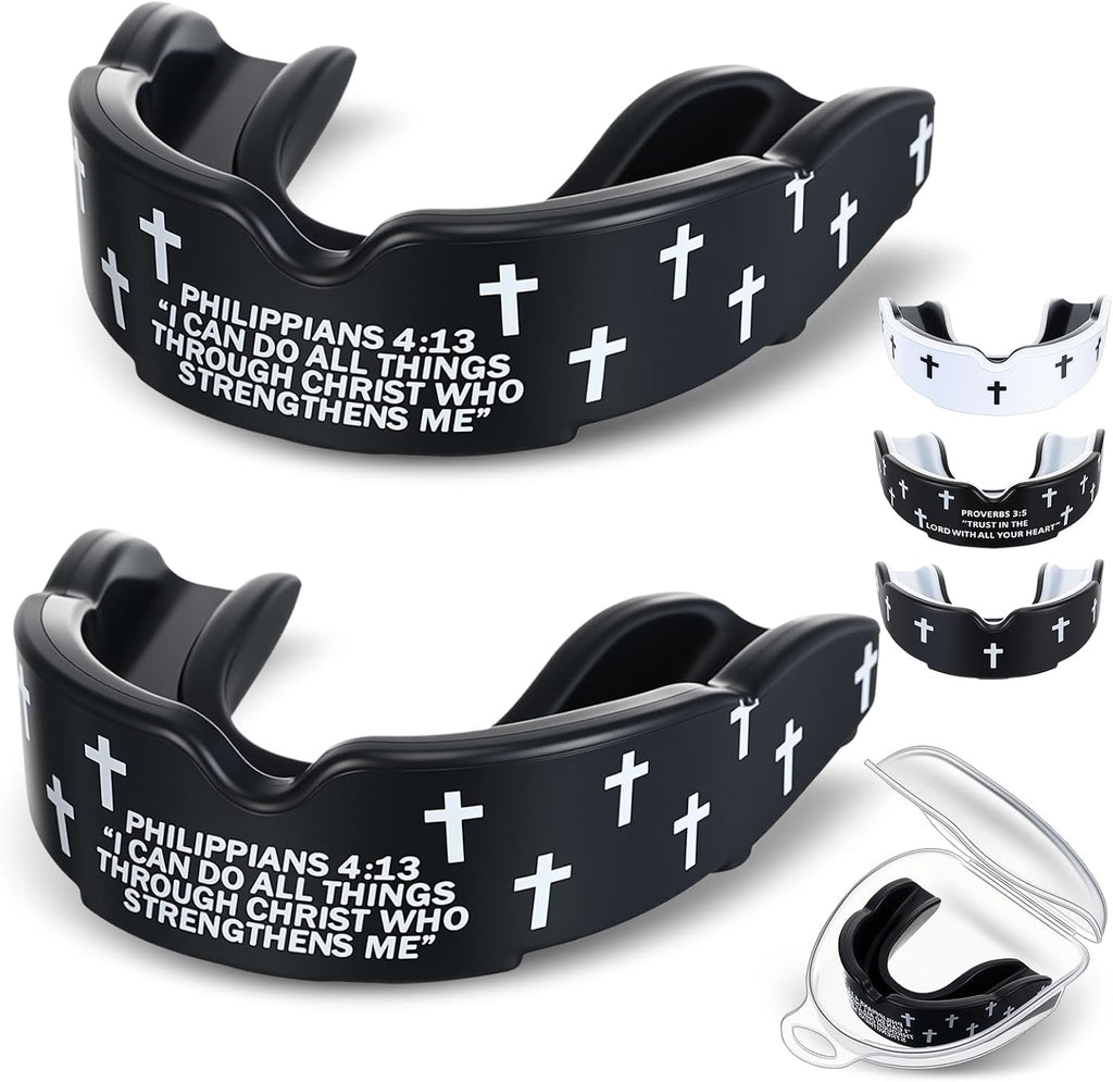 2 Pcs Christian Mouth/Teeth Guards | Sport Game Guard Religious Mouthguard: Soccer, Football, Basketball, Baseball