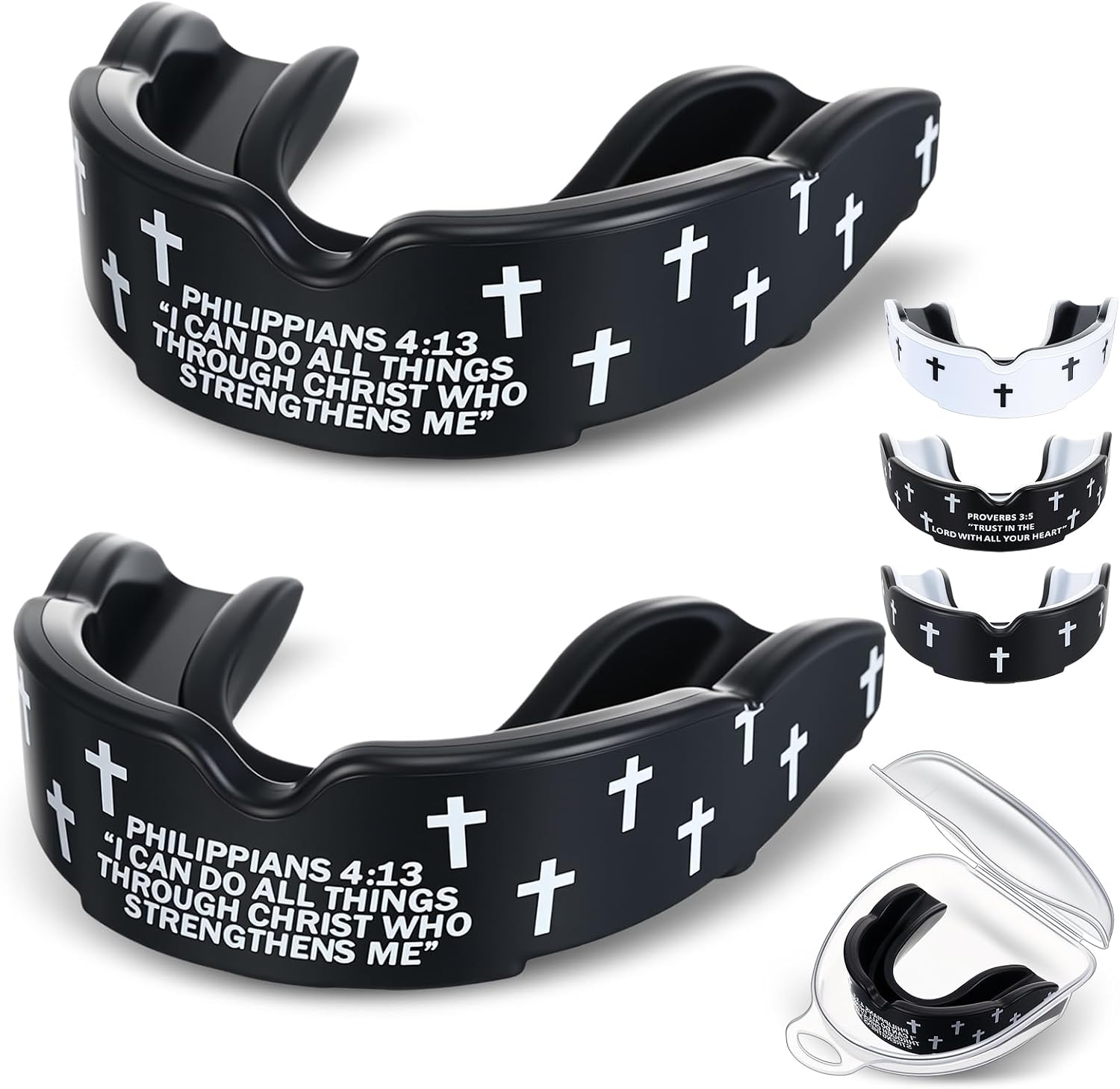 2 Pcs Christian Mouth/Teeth Guards | Sport Game Guard Religious Mouthguard: Soccer, Football, Basketball, Baseball