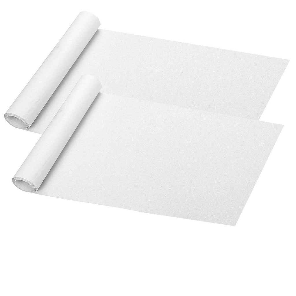 9" x 33" Clear Skateboard Grip Tape Sheet 2 Pack (84x23cm) | Bubble Free, Waterproof, Griptape for Scooter Longboard