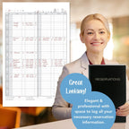 Restaurant Reservation Book, Black, Hardbound, 408 Pages