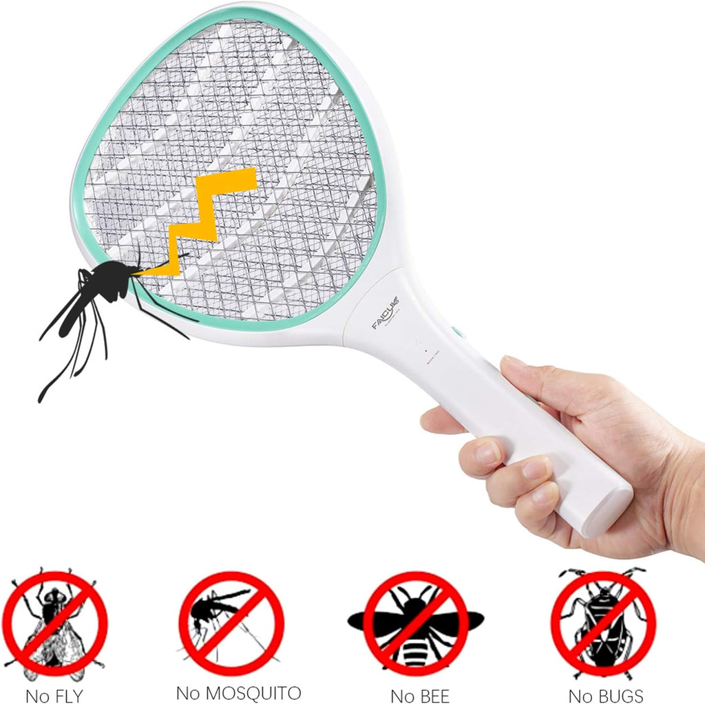 Handheld Bug Zapper Racket Electric Fly Swatter | Mosquito Zapper Racket For Indoor & Outdoor Use, AA Battery