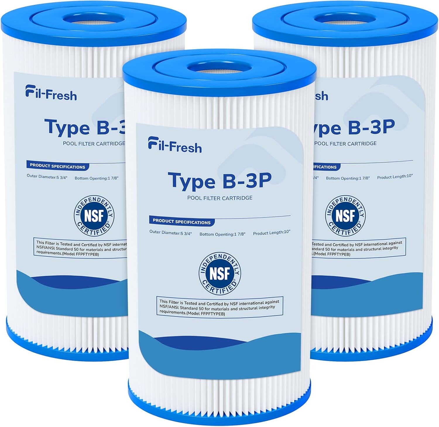 Type B Pool Filters Cartridge Compatible with Intex 2500 GPH Above-Ground Filter Pump, Replaces Intex 29005E Easy Set